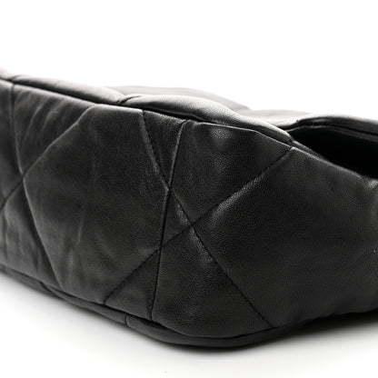 Chanel Shiny Goatskin Quilted Medium Chanel 19 Flap Black 9 of 9