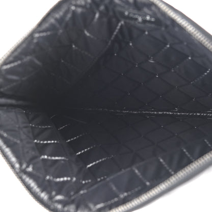 Chanel Aged Calfskin Quilted Medium Lucky Charms Cosmetic Case Black 5 of 8