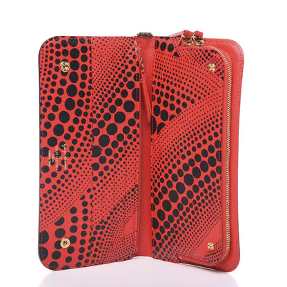Louis Vuitton Monogram Kusama Waves Insolite Wallet Red 4 of 9