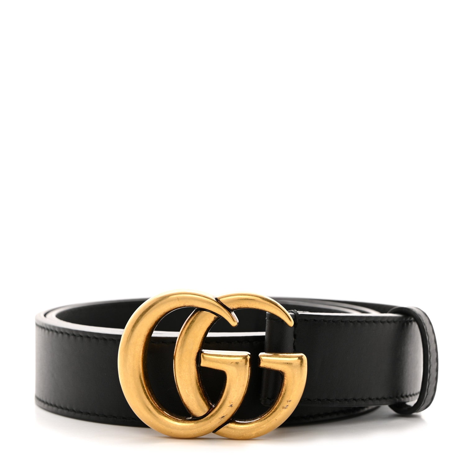 Gucci Moon Calfskin Double G 30mm Belt 80 32 Black 1 of 5