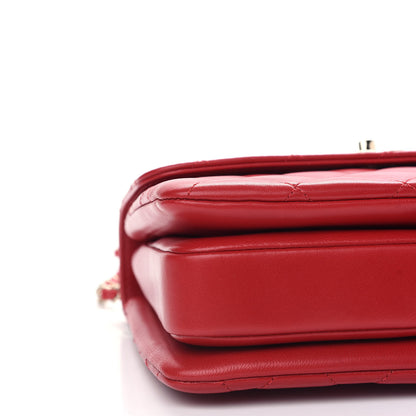 Chanel Lambskin Quilted Small Trendy CC Flap Dual Handle Bag Red 9 of 9