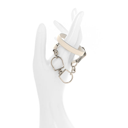 Hermes Swift Etrier Double Tour Bracelet T2 White 2 of 5