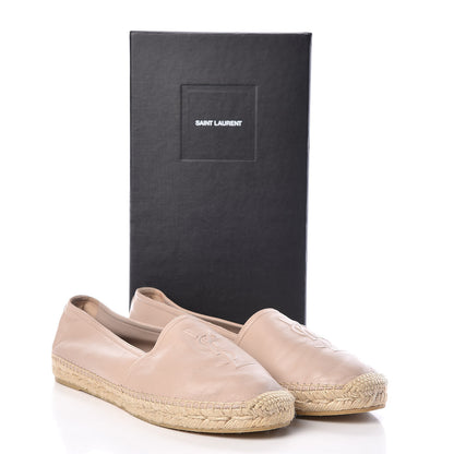 Saint Laurent Calfskin Monogram Espadrilles 41.5 Rose Poudre 8 of 8
