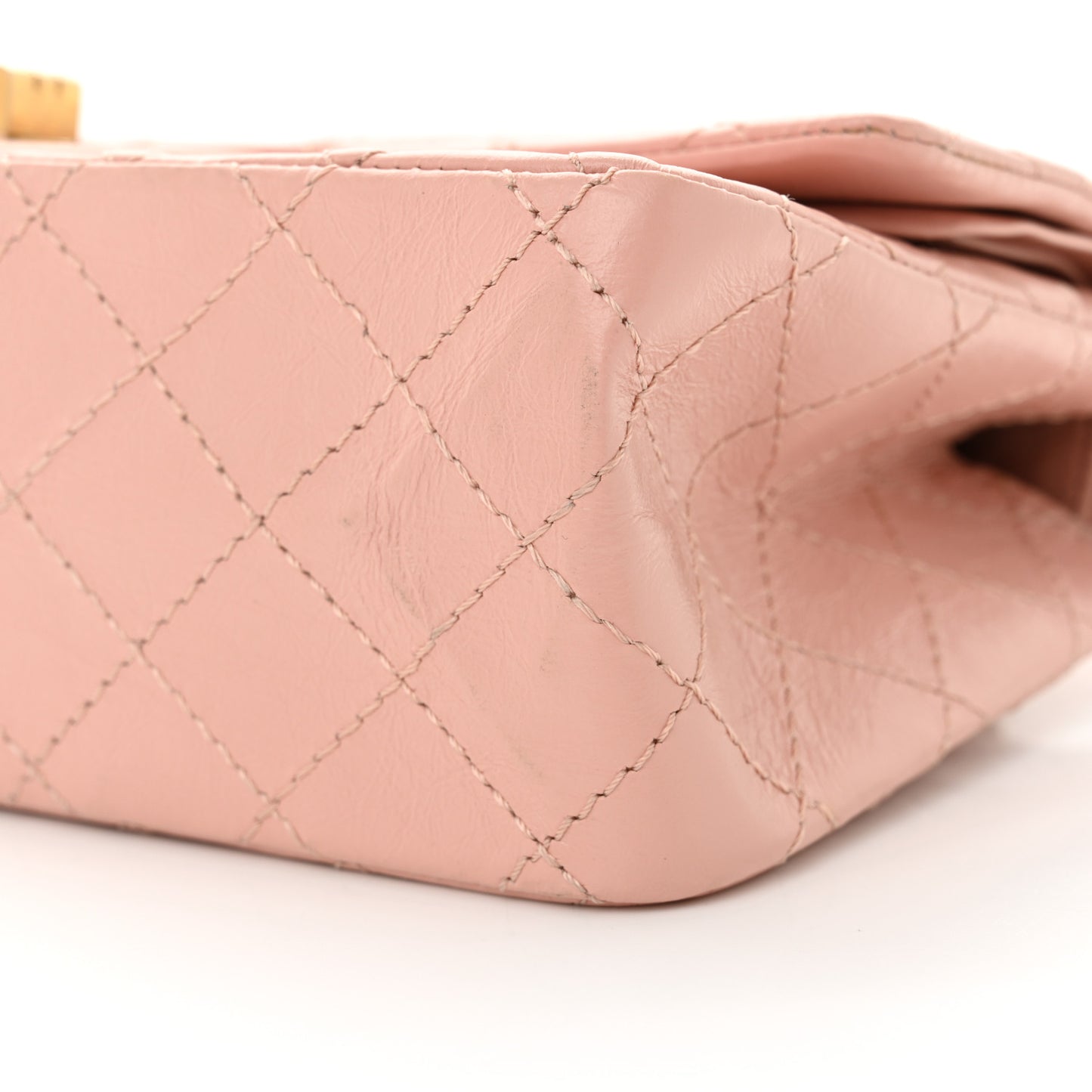 Aged Calfskin Quilted 2.55 Reissue 225 Flap Pink
