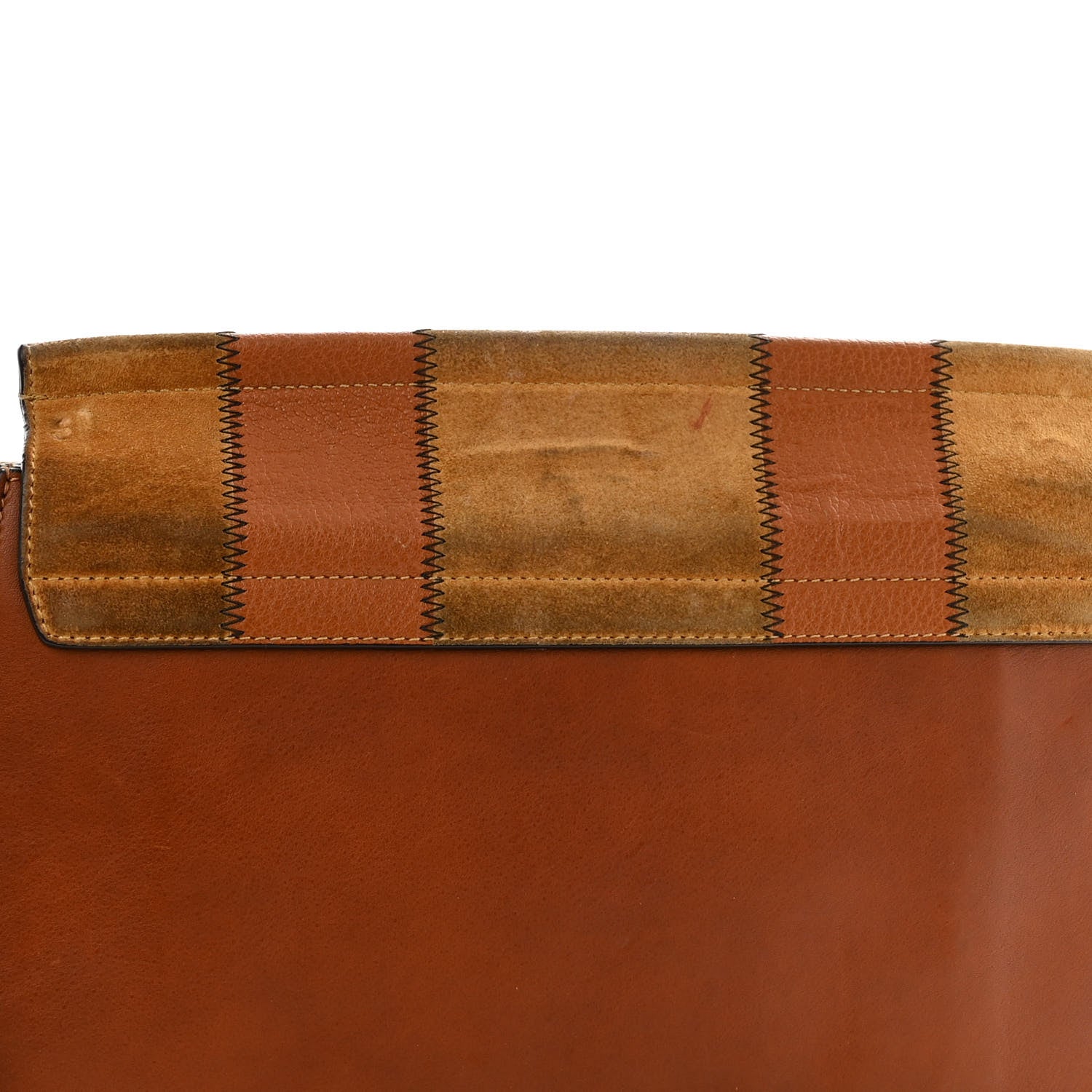 Chloe Suede Patchwork Medium Faye Shoulder Bag Brown Multicolor 14 of 15