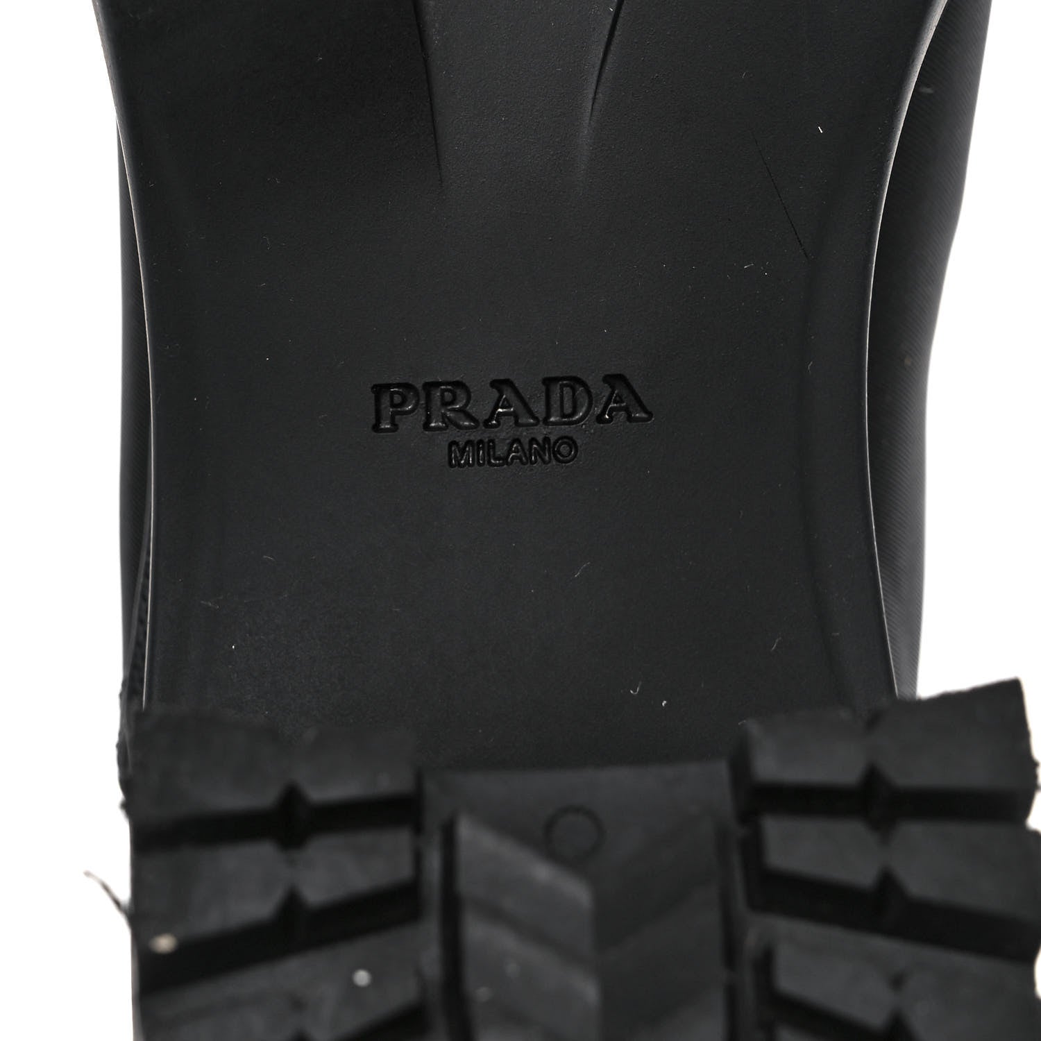Prada Nylon Lug Sole Chelsea 55mm Boots 39 Black 6 of 12