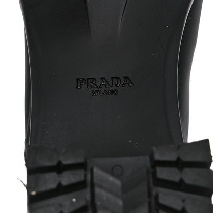 Prada Nylon Lug Sole Chelsea 55mm Boots 39 Black 6 of 12