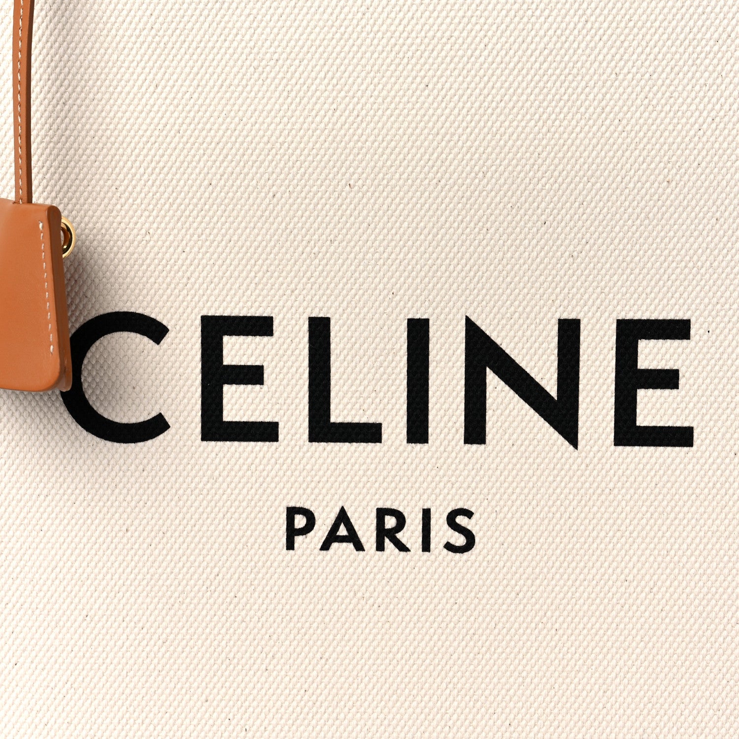 Celine Canvas Calfskin Vertical Cabas Natural Tan 11 of 11