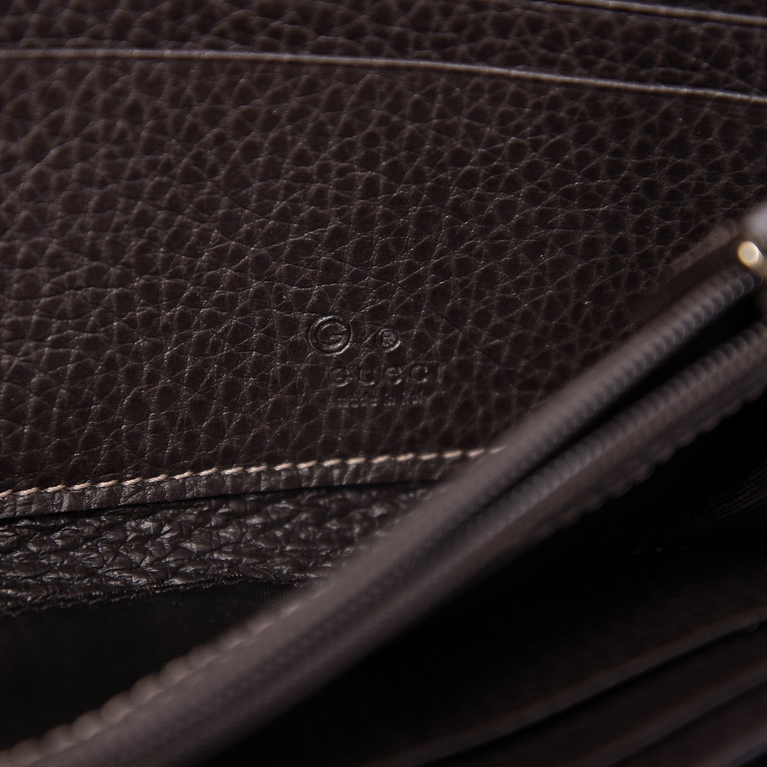 Gucci Metallic Monogram Zip Around Wallet Brown 5 of 6