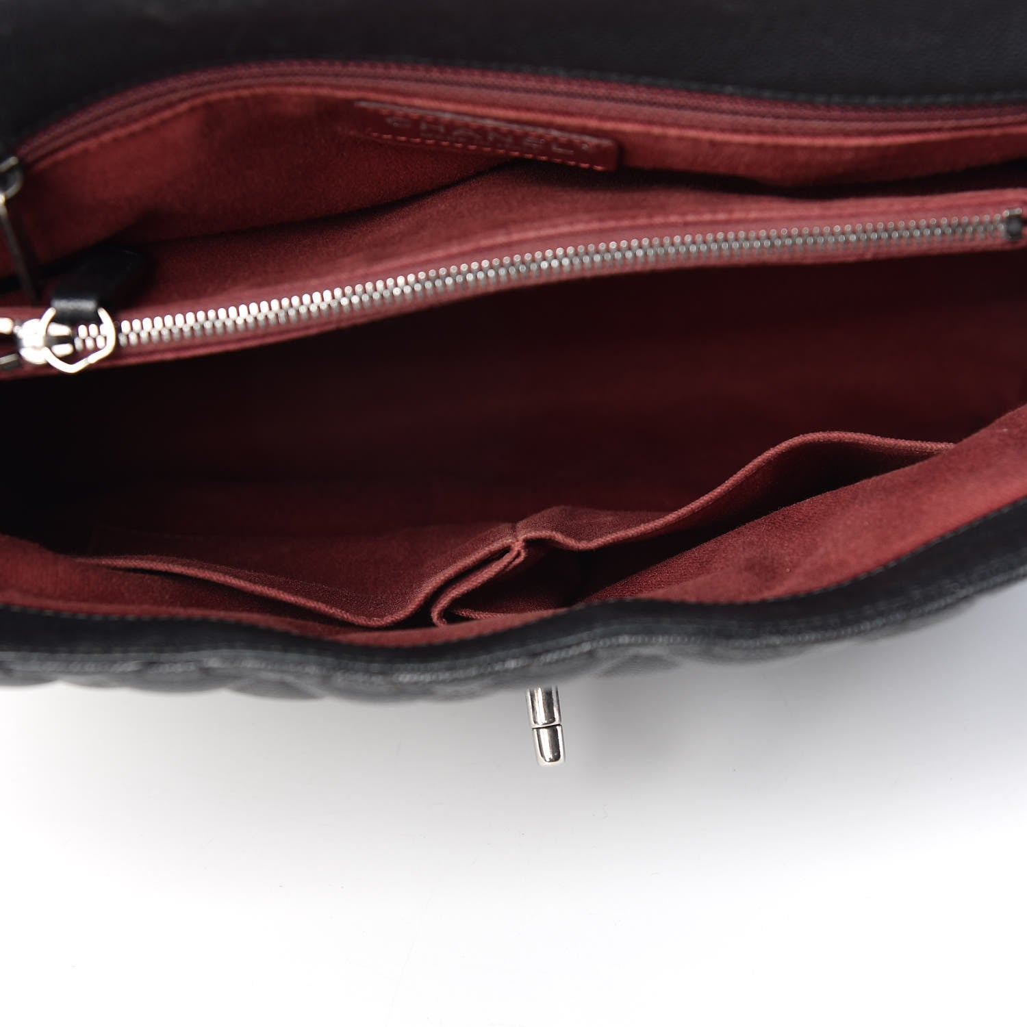 Chanel Caviar Quilted Large Coco Handle Flap Grey 8 of 12