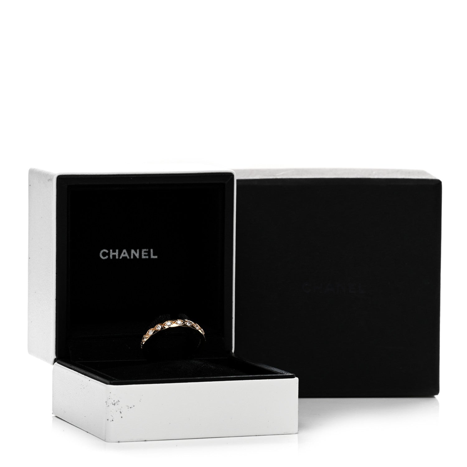 Chanel 18K Yellow Gold Diamond Mini Coco Crush Ring 56 7.5 4 of 4