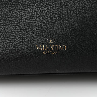 Valentino Garavani Grained Calfskin Rockstud Shoulder Tote Black 7 of 12