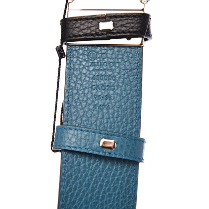 Gucci Dollar Calfskin 1973 Reversible Belt 95 38 Black Deep Cobalt 6 of 6