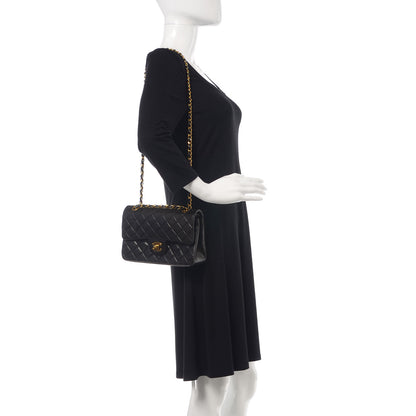 Chanel Lambskin Quilted Small Double Flap Black 3 of 14