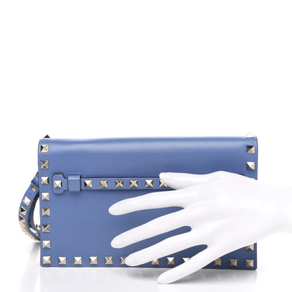 Valentino Garavani Nappa Small Rockstud Wristlet Clutch Light Sapphire 2 of 11