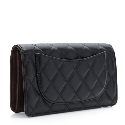 Chanel Lambskin Quilted Yen Wallet Black 3 of 9