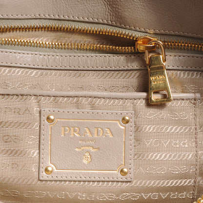 Prada Glace Calf Extra Wide Tote Stone 7 of 9