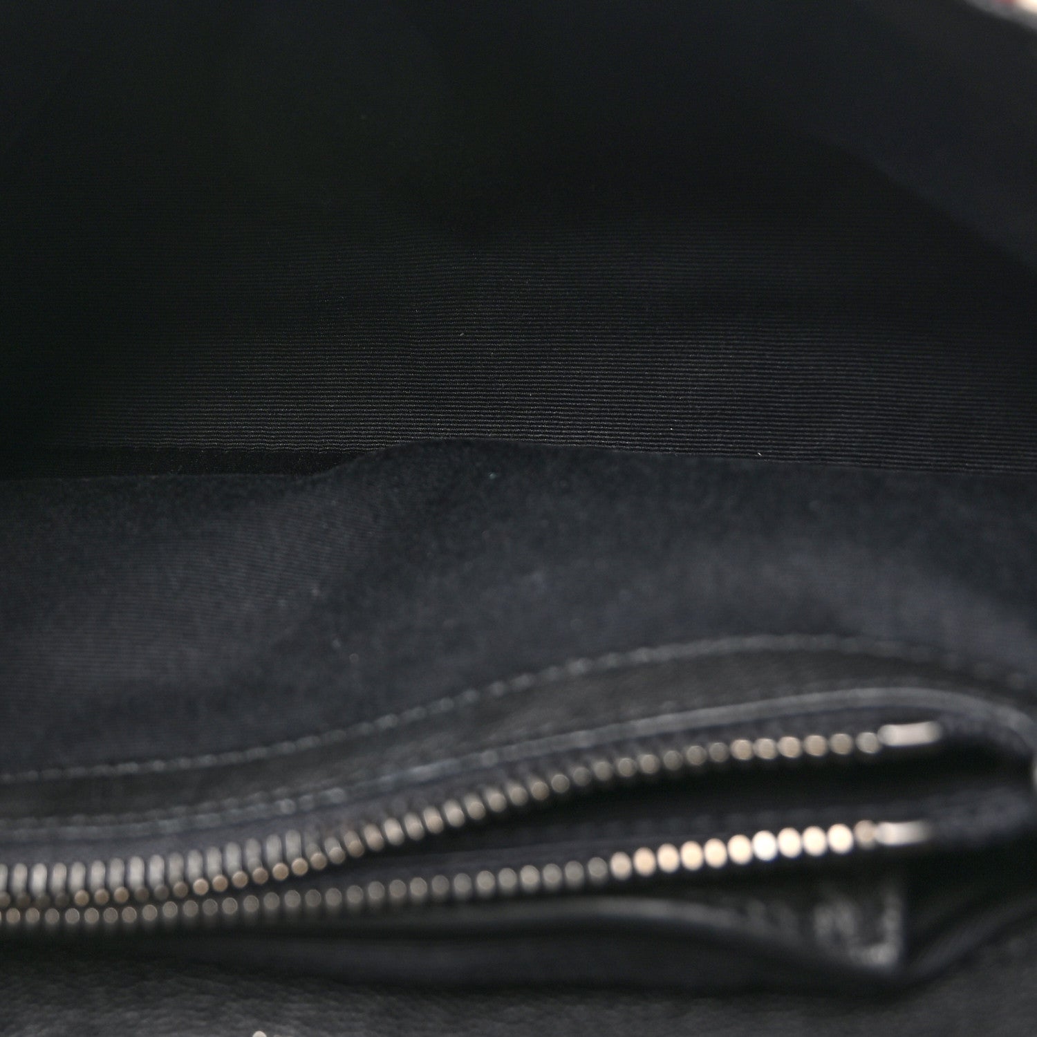 Saint Laurent Canvas Matelasse Chevron American Flag Monogram Medium College Bag Red Blue 6 of 10