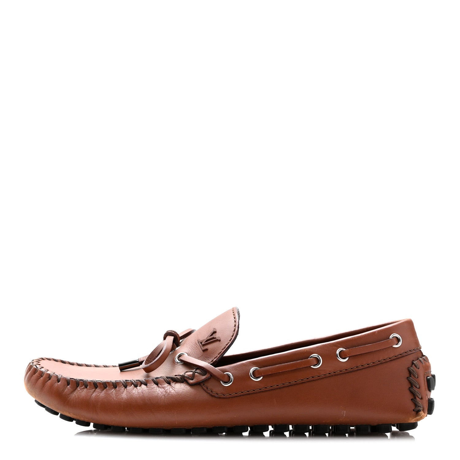 Louis Vuitton Calfskin Mens Arizona Car Shoe Moccasin Loafers 8 Brown 1 of 13