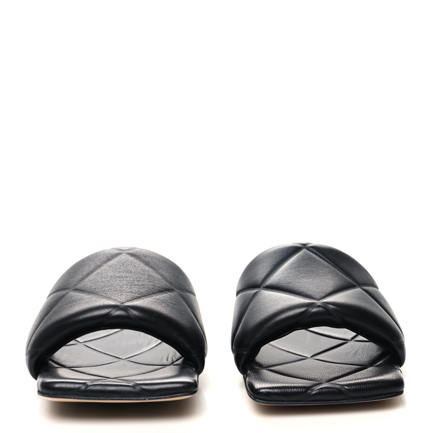 Bottega Veneta Nappa Quilted Rubber Lido Flat Sandals 38.5 Black 2 of 7