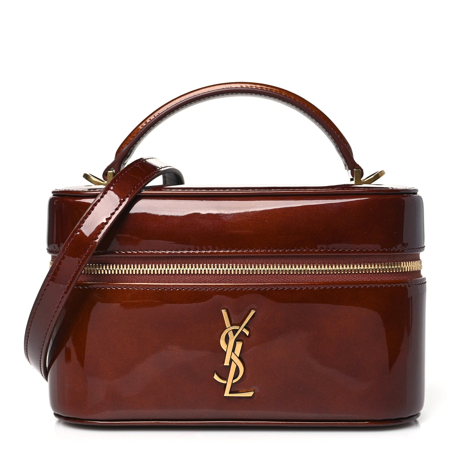 Patent Gaby Vanity Bag Baby Brown