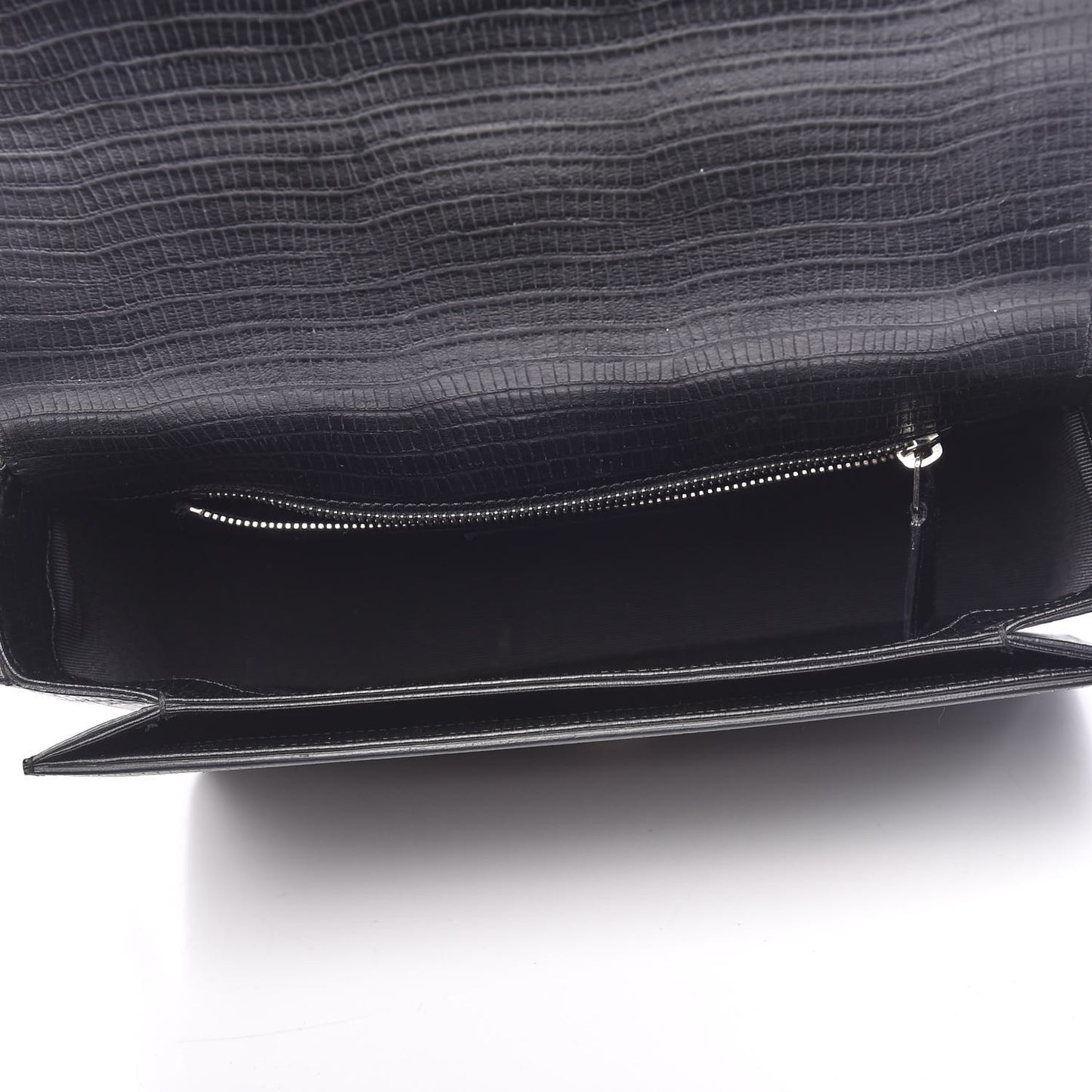 Lizard Calfskin Embossed Classic Medium Monogram Universite Bag Black