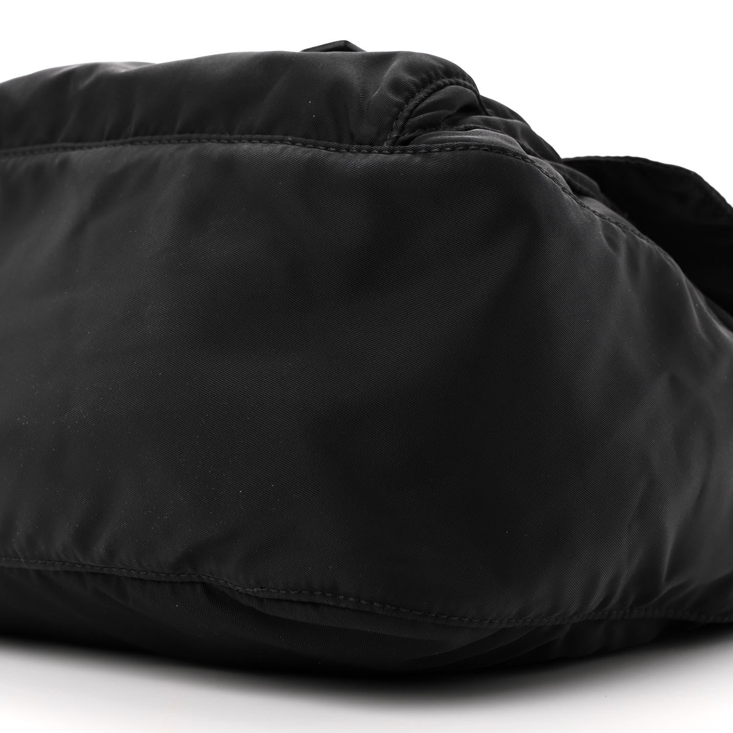 Prada Re-Nylon Vela Saffiano Pocket Double Buckle Messenger Shoulder Bag Black 10 of 12