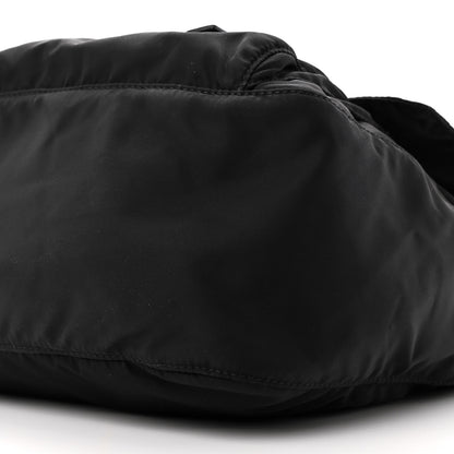 Prada Re-Nylon Vela Saffiano Pocket Double Buckle Messenger Shoulder Bag Black 10 of 12