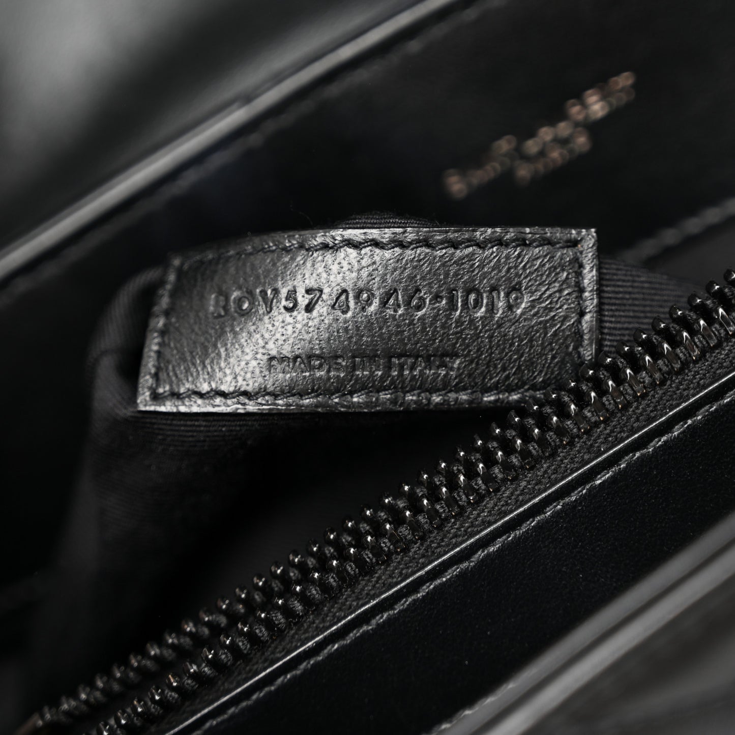Calfskin Y Quilted Monogram Monochrome Medium Loulou Chain Satchel Black