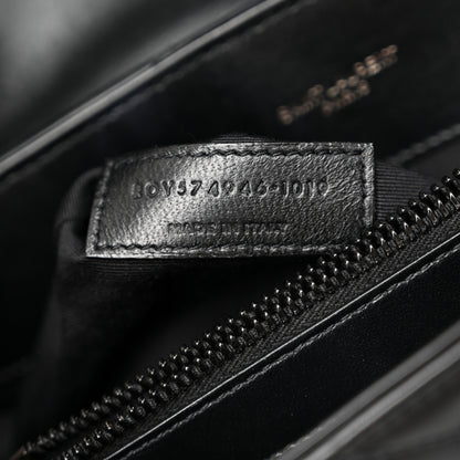 Saint Laurent Calfskin Y Quilted Monogram Monochrome Medium Loulou Chain Satchel Black 7 of 10
