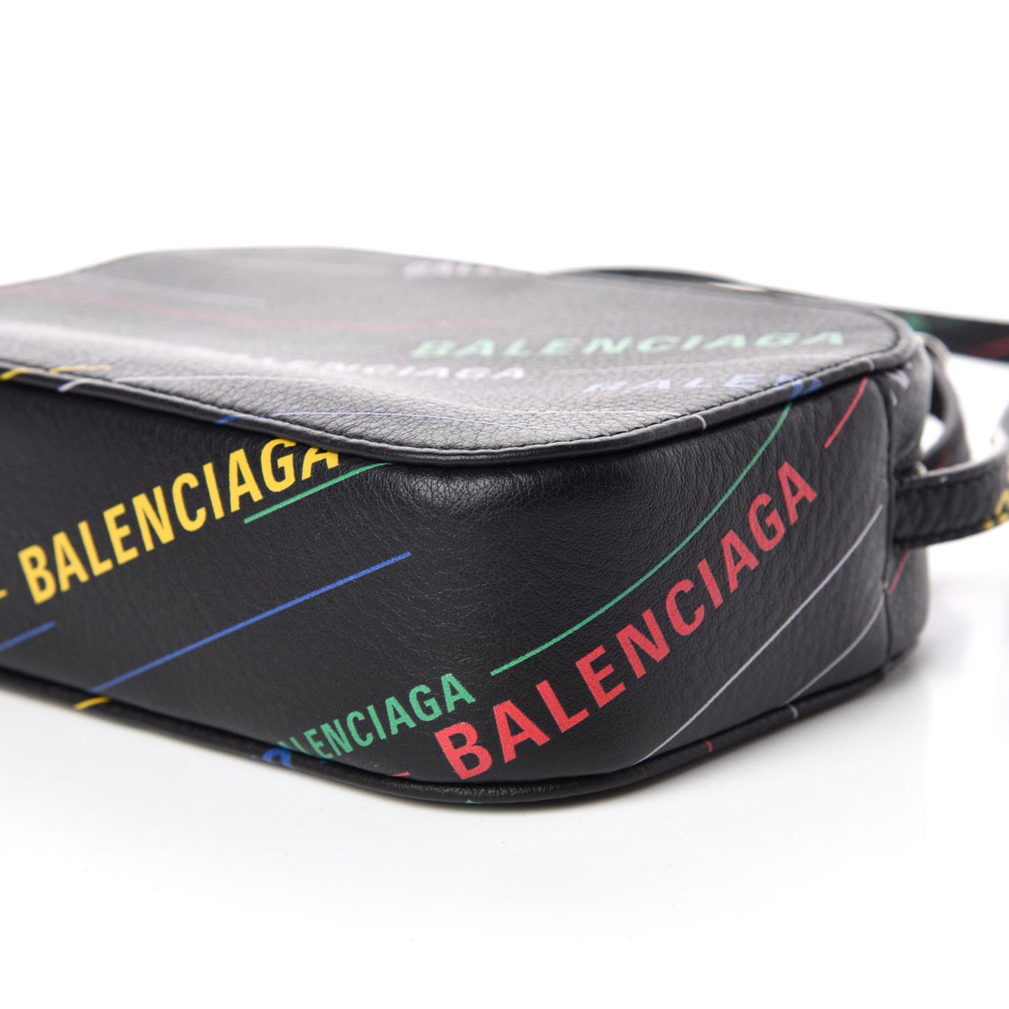 Calfskin Logo Print XS Everyday Camera Bag Black Multicolor