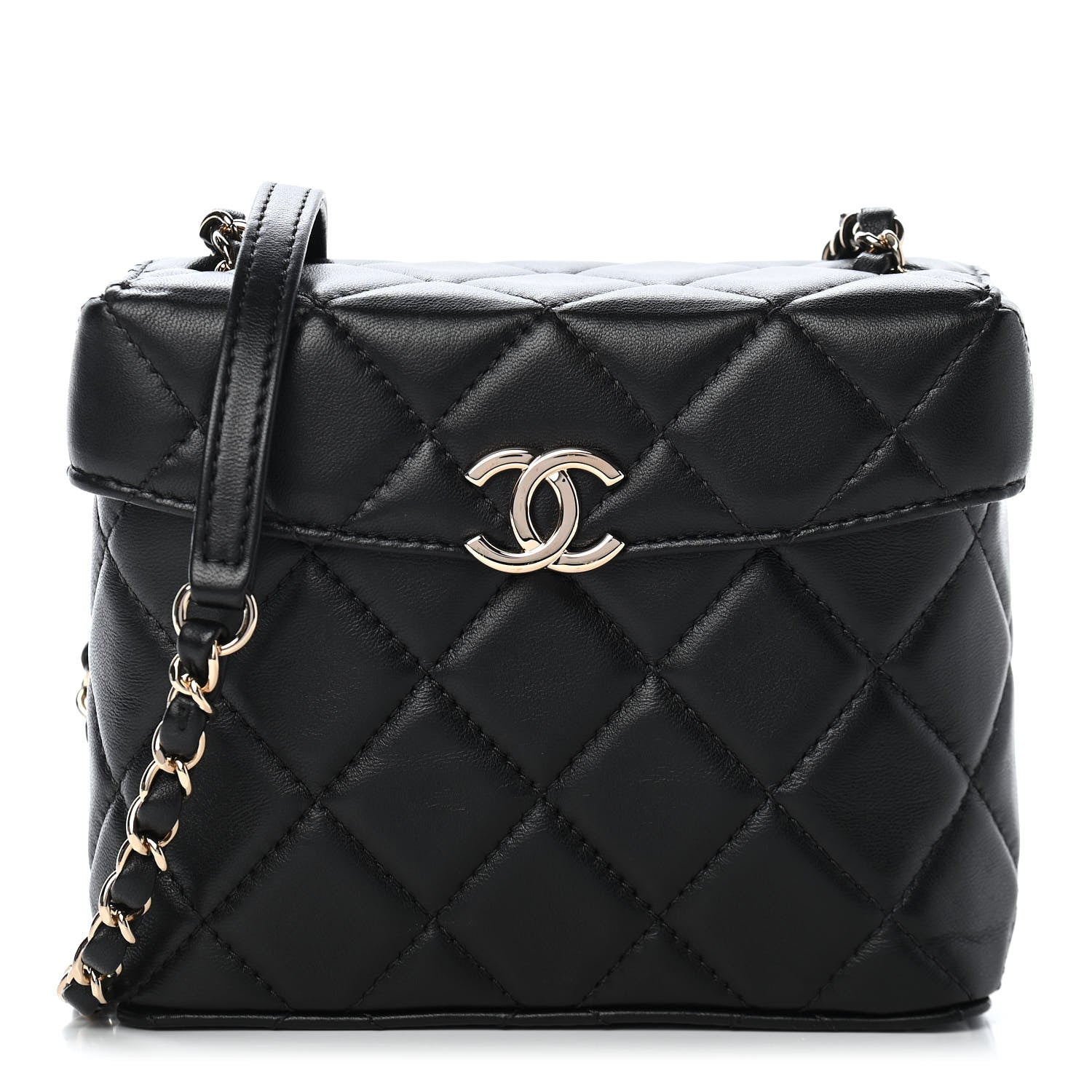 Chanel Lambskin Quilted Small Box Bag Black 1 of 13