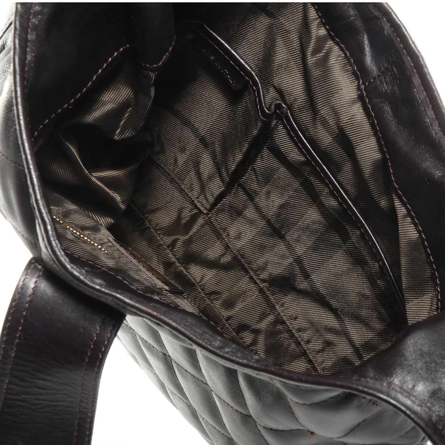 Burberry Leather Quilted Brook Hobo Brown 6 of 8