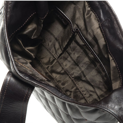 Burberry Leather Quilted Brook Hobo Brown 6 of 8