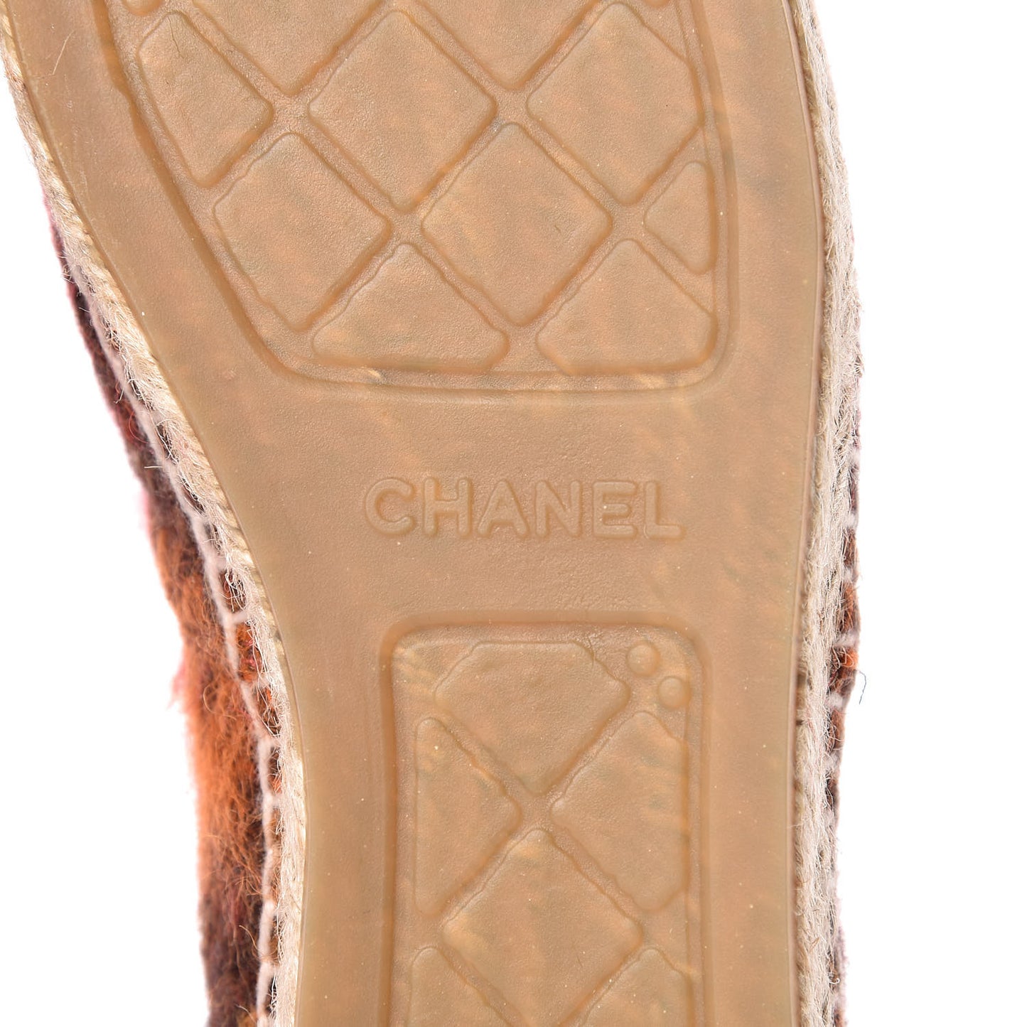Tweed CC Espadrilles 41 Brown Pink