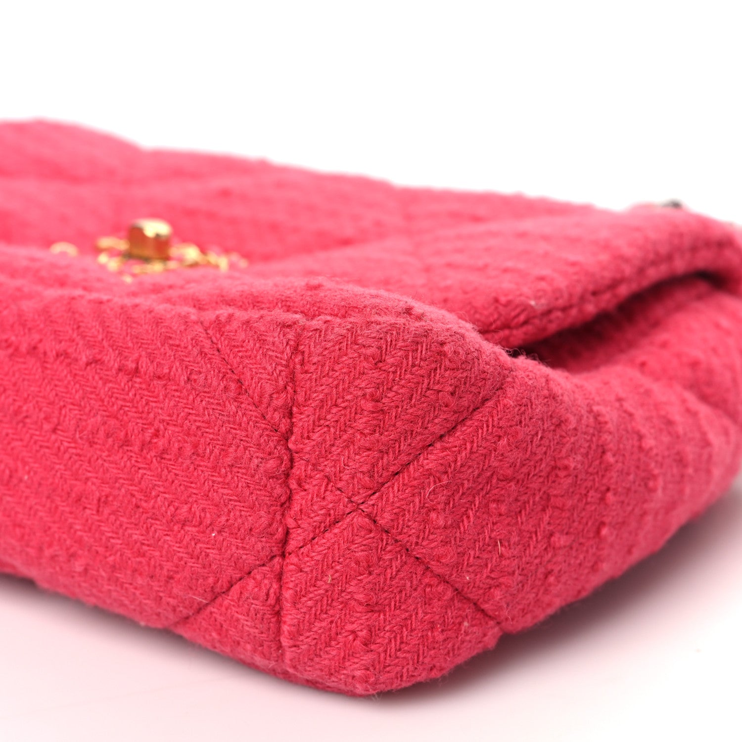 Chanel Tweed Quilted Medium Chanel 19 Flap Raspberry 10 of 10