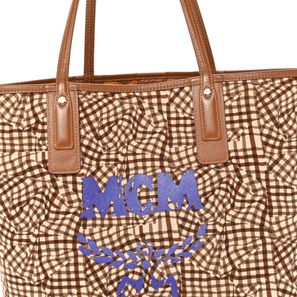 MCM Visetos Medium Liz Reversible Shopper Tote Cognac 12 of 16