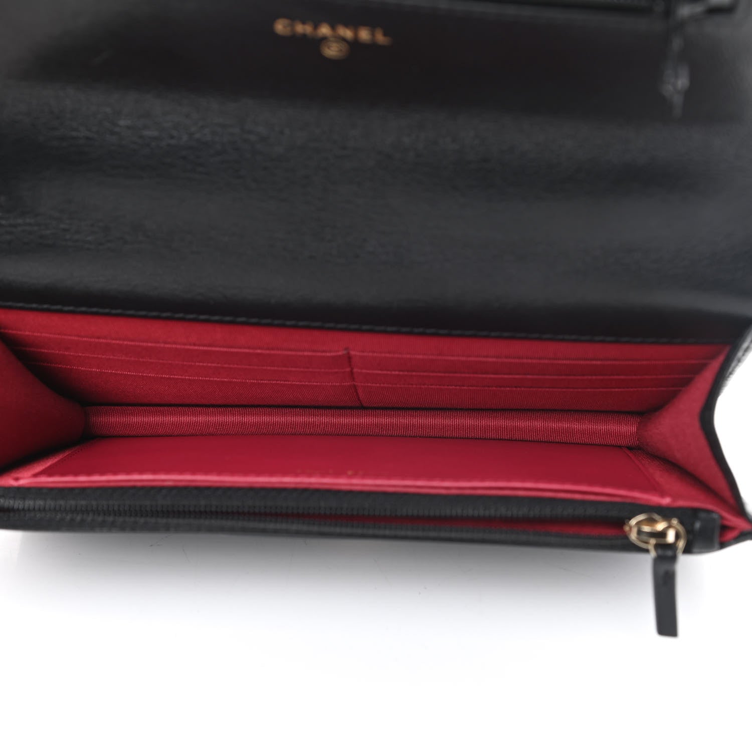 Chanel Shiny Goatskin Quilted Chanel 19 Wallet On Chain WOC Black 5 of 15