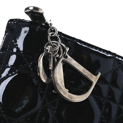 Christian Dior Patent Cannage Lady Dior Continental Wallet Black 13 of 13