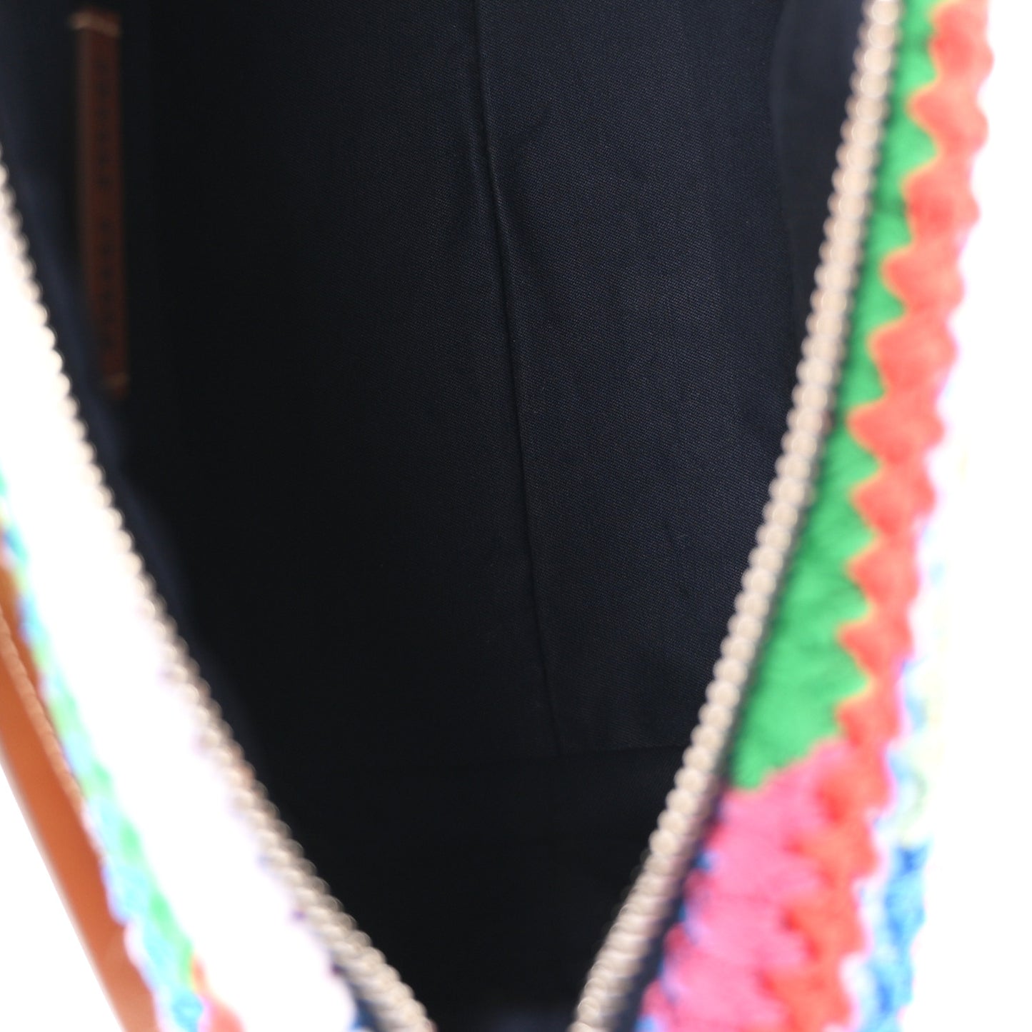 Fabric Crochet Pouch Multicolor