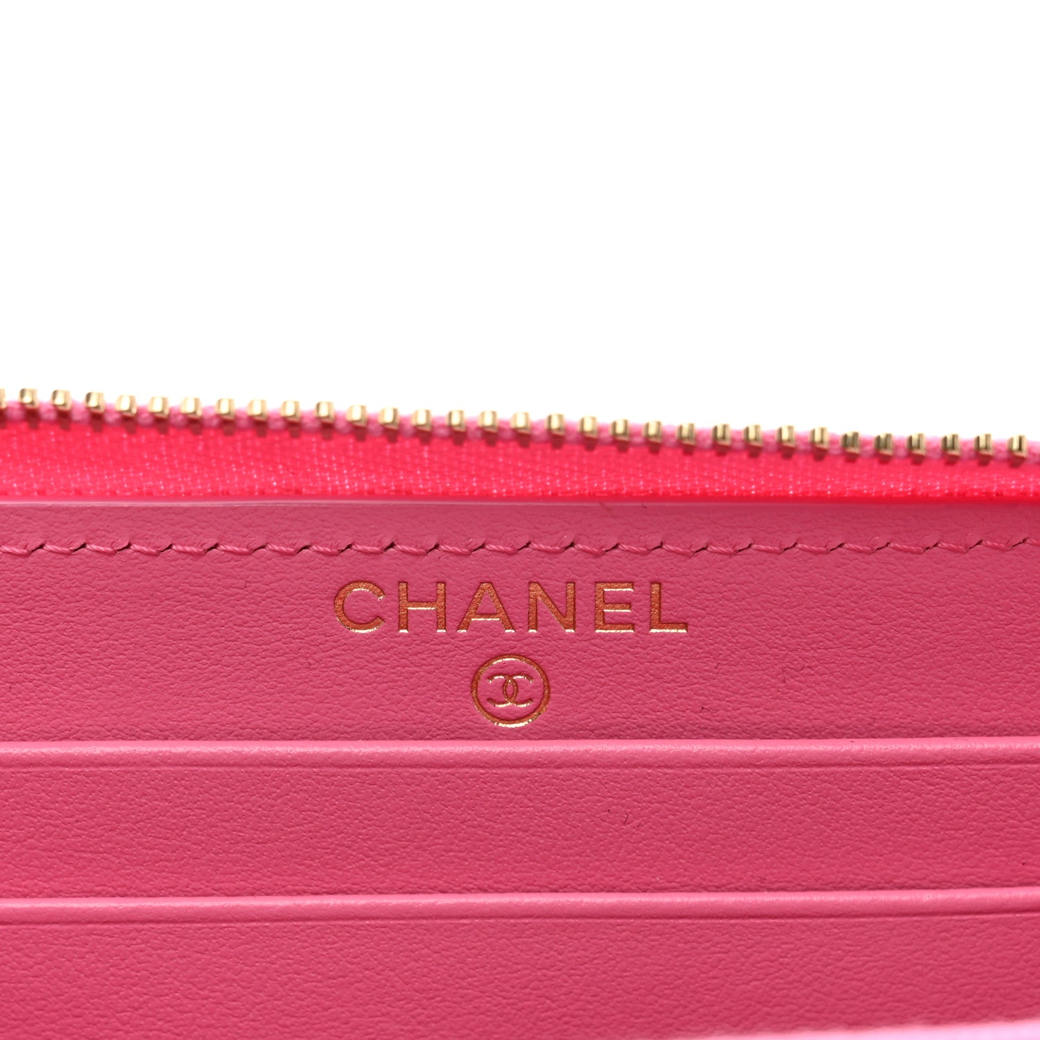 Chanel Caviar Quilted Medium Zip Around Wallet Pink 6 of 9
