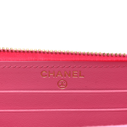 Chanel Caviar Quilted Medium Zip Around Wallet Pink 6 of 9