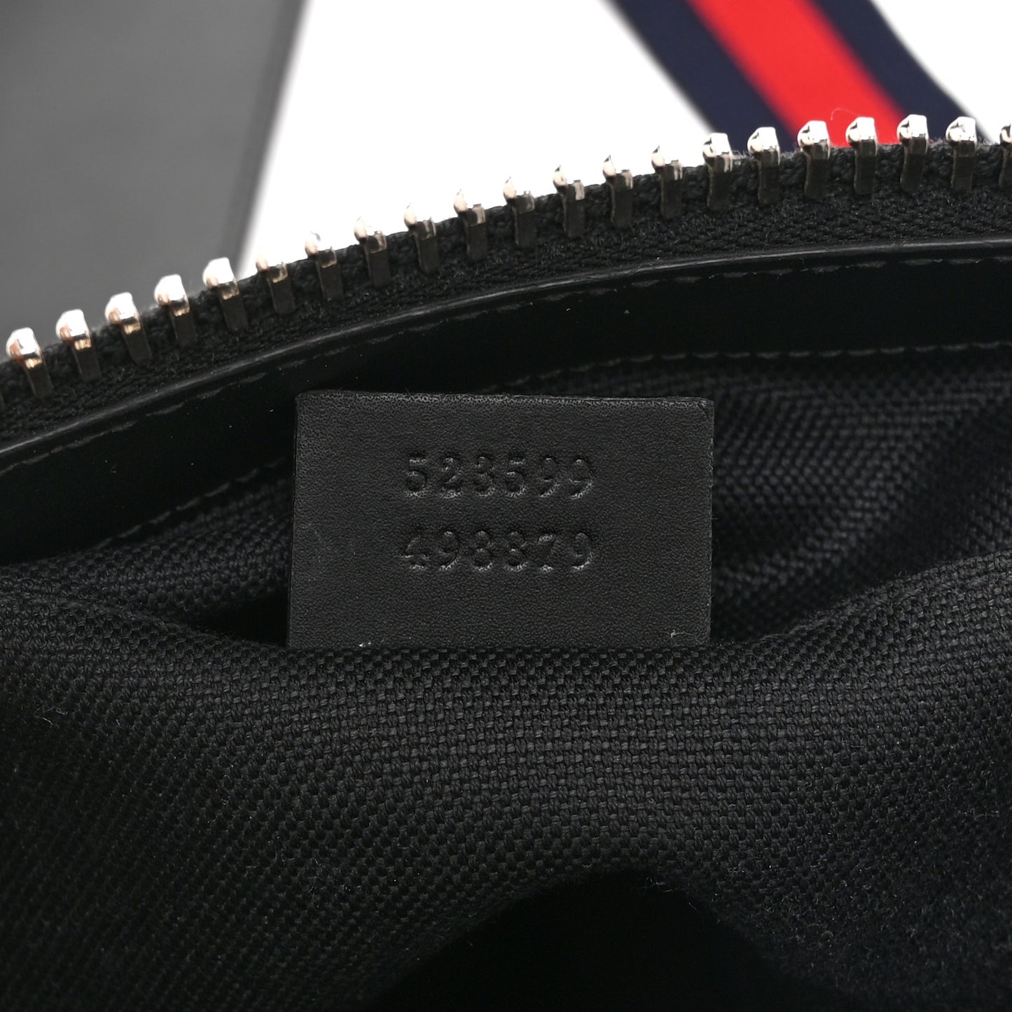 GG Supreme Monogram Web Small Flat Messenger Bag Black Grey