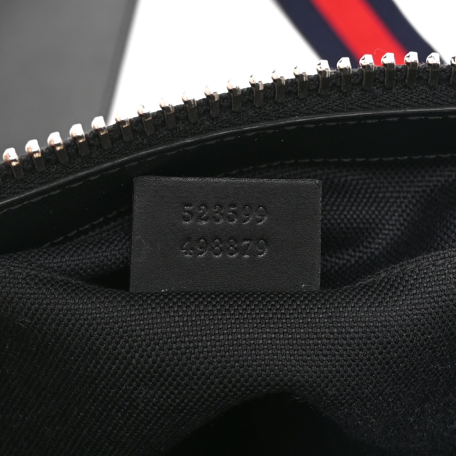 Gucci GG Supreme Monogram Web Small Flat Messenger Bag Black Grey 7 of 10