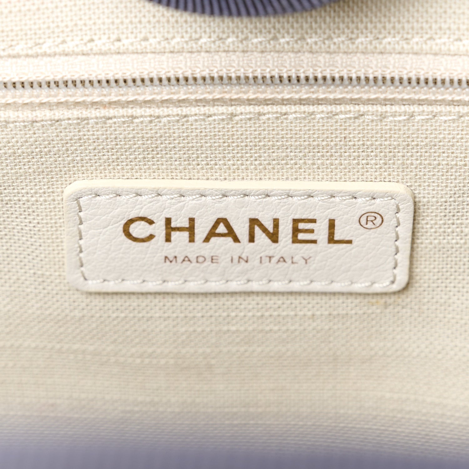 Chanel Denim Small Deauville Tote Dark Blue White 9 of 14