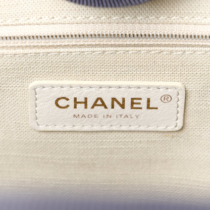 Chanel Denim Small Deauville Tote Dark Blue White 9 of 14