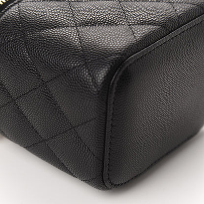 Chanel Caviar Quilted Mini Vanity Case With Chain Black 6 of 11