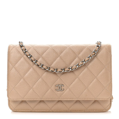 Chanel Caviar Quilted Wallet On Chain WOC Beige 1 of 16