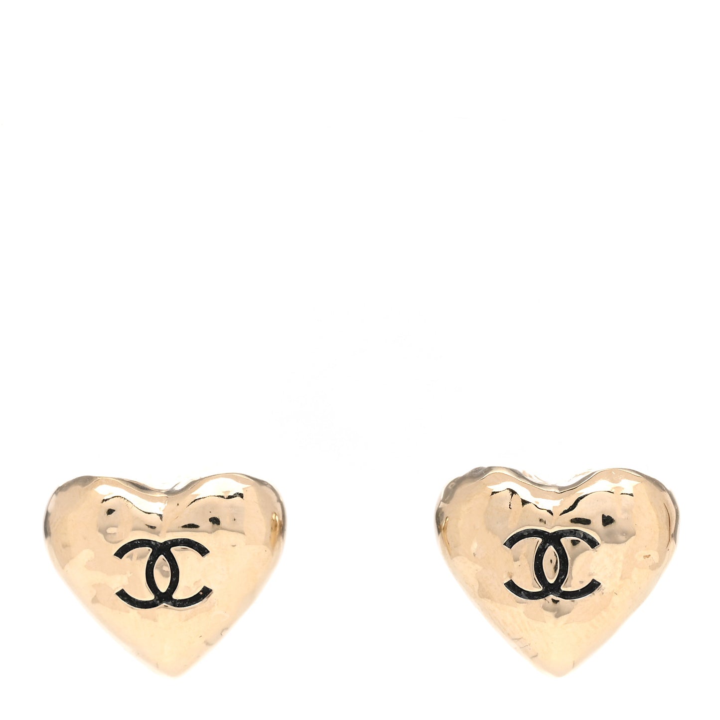 CC Heart Earrings Gold