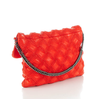 Chanel Lambskin Stitched Large Walk Of Fame Flap Red 3 of 7